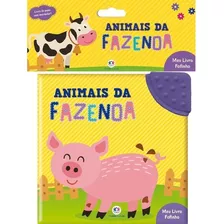 Livro Pano Infantil Com Mordedor Animais Da Fazenda Fofinho