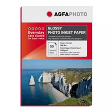 Papel Premium Agfa Glossy 180gr 50 Hojas A4