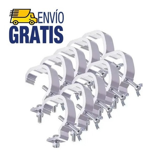 10 Pzs Clamp Hamburguesa Soporte Aluminio Gancho Para Luces