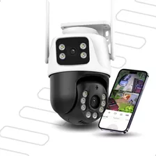Câmera Wi-fi Ptz Lente E Tela Dupla 360 5g Prova D' Agua 6mp