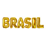 Kit C/6 BalÃµes Metalizado Brasil Copa Do Mundo Letras Festa