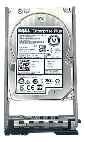 Hd Dell Compellent 1.8tb, V768j, 2.5, Sas, 10k, 12gb, Sc Scv Cor Prateado