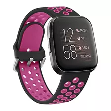 Malla Silicona Ak Para Fitbit Versa 2 Lite Se - S Ciruela