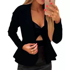 Blazer Feminino De Neoprene Acinturado Oferta Do Dia!