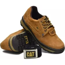 Sapato Cat Couro Sapatenis Tenis +cinto