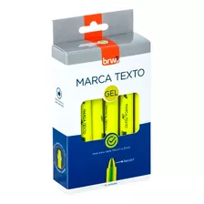 Caneta Marca Texto Gel Amarelo Brw Cx C/12 Un