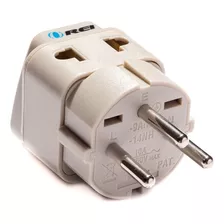 Travel Adapter Plug Adaptador 2 En 1 Crema