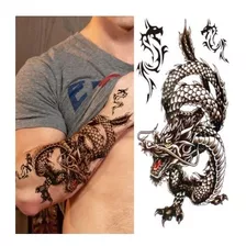 Tatuagem Fake Masculina Dragão - Removível 