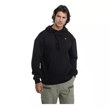 Sudadera Negro Con Capucha Cuello Alto Hummer Shal Hombre