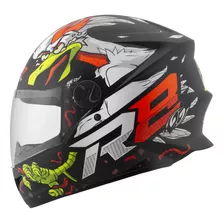 Capacete Fechado Masculino Pro Tork R8 Rocket Chicken Fosco