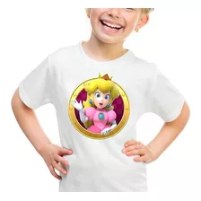 Playera De Princesa Peach Mario Bros Circulo 