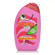 L'oreal Kids - Champú Extra Suave 2 En 1, Batido De Fresa,.