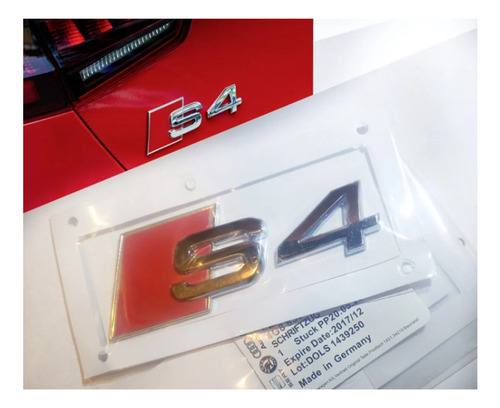 Emblema Audi Sline Baul A4 S4 Plateado Trasero Metalico Foto 3