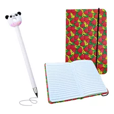 Caderno Pequeno Bloco De Notas Kit C/ Lápis Infinito Durável