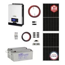 Kit Energía Solar Inversor Cargador 2kw 3,2kwh Día Renogen