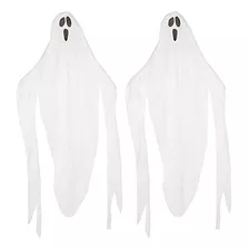 Set Of 2 7ft Fabric Ghosts Halloween Hanging Decoration...