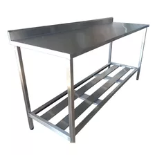 Mesa De Inox Nortinox 1900 Mm X 700 Mm X 900 Mm Com Espelho