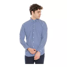 Camisa Manga Larga Fit Slim C&a De Hombre