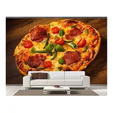 Adesivo De Parede Rodízio Pizza Gourmet 3d 12m² Al138