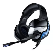 Auriculares Gamer Onikuma Gamer K5 Pro Negro Y Azul Con Luz Led