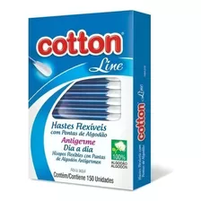 Hastes Flexíveis Caixa C/ 150 Unid Cotonete Cotton Line
