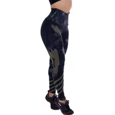 Legging Mescla Sublimada 0% Transparente Cintura Alta