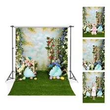 5x7ft Primavera Fondos De Pascua Para Fotografía Conejo Huev