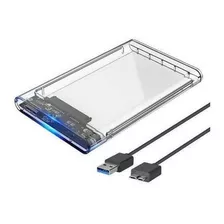 Case P/ Hd Transparente Usb 3.0 Sata 2.5 Hhd Ou Ssd 