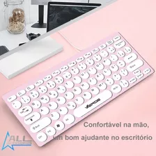 Teclado E Mouse Com Fio Macaron P/ Pc/notebook/tablet iPad