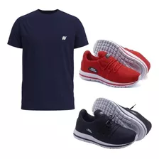 Kit Camiseta Masculina + 2 Pares De Tenis Para Academia