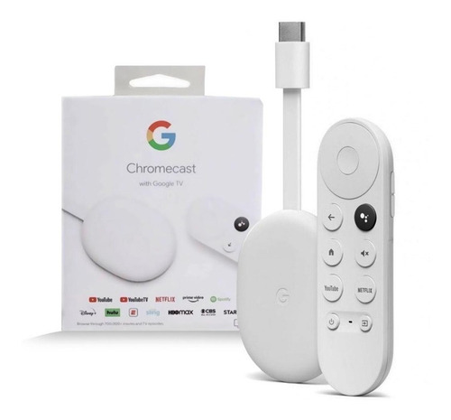 Chromecast With Google Tv De Voz 4 Generación 4k 8gb Snow Con 2gb De Memoria Ram