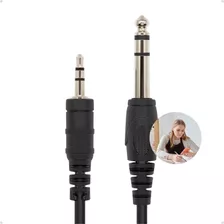 Cabo P2 P10 Estereo Profissional 1,8 Mts Adaptador Mesa Som