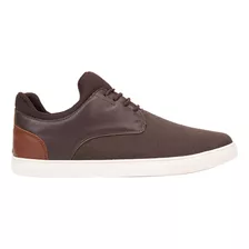 Tenis Urbano Casual Agujeta Urban Shoes 435 Cafe Para Hombre