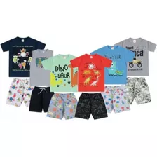 Conjunto Calor Bermuda + Camiseta Infantil Tops Menor Preço