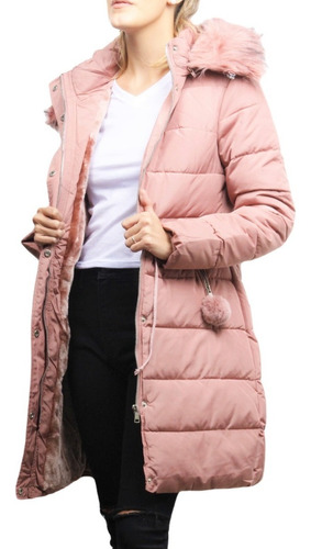 Campera Parka Abrigo Mujer Con Corderito Invierno