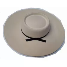 Sombrero Paño Tradicional Beige Plato Redondo 