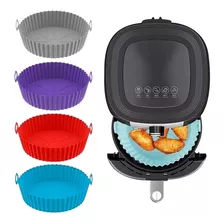 Kit 2 Cestos De Airfryer 20cm Protetor Silicone Fritadeira