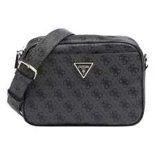 Cartera Bolso Guess Sg877814 Coal Logo Diseño Liso De Sintético Negra Con Correa De Hombro Negra Asas Color Negro Y Herrajes Oro