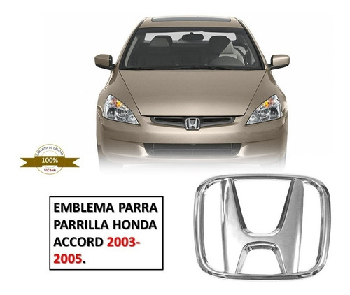 Emblema Parra Parrilla Honda Accord 2003-2005. Foto 3