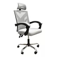 Silla De Escritorio Ejecutiva Ergonómica Clyde Color Gris Material Del Tapizado Poliéster