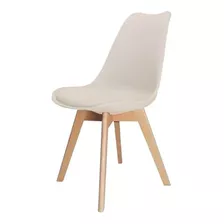 6 Cadeira Saarinen Leda Sked Lena Base Wood Design Nude