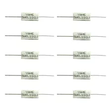 10 Peças 5w Resistência De 0,22 Ohm Resistência De