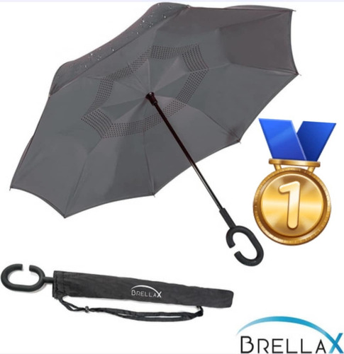 2 Paraguas Reversible Invertido Brellax Protección Uv