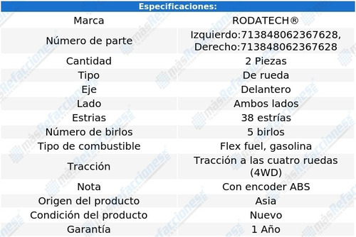 Mazas Rueda Delanteras Ford Police I Sedan V6 3.7l 4wd 13-19 Foto 2