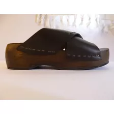 Zuecos Mujer De Cuero Zapatos Sandalias