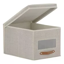 Caja Organizadora Tela 30x25x40 Cm Beige