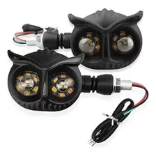 Par Direccionales Búho Led Moto Universal Runing