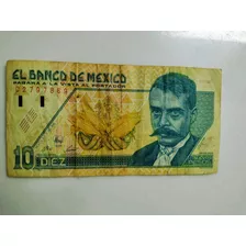 Vendo Billete Antiguo De 10 Nuevos Pesos Mexicanos 