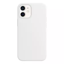 Capa Capinha Silicone Veludo Compatível Com iPhone 12 Mini Cor Branco
