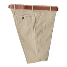 Bermuda Short Caballero Casual Gabardina Liso